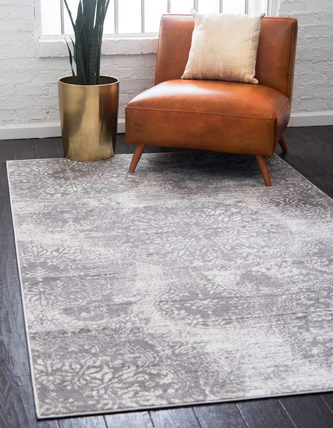 Unique Loom 3' 3 x 5' 3 Rectangle Sofia Light Gray Area Rug