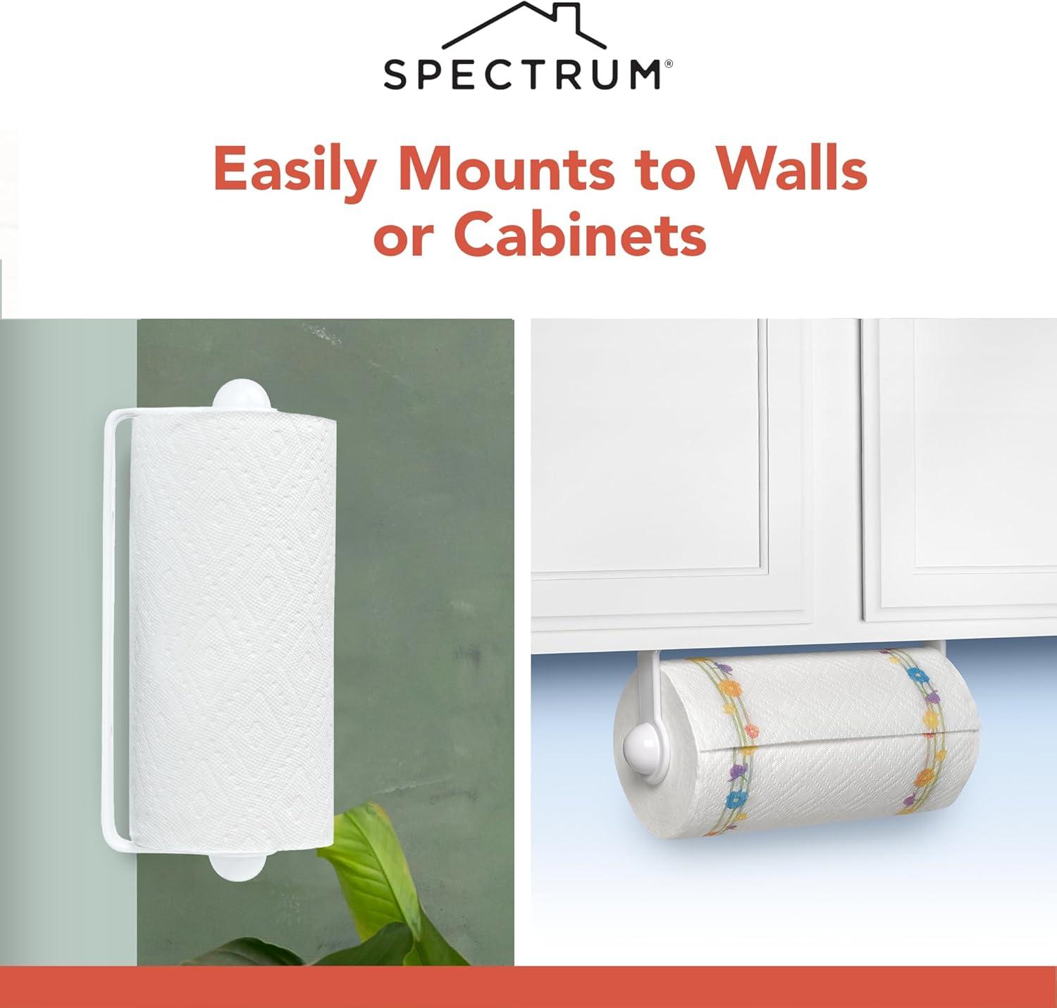 White Wall Mount Plastic Paper Towel Holder