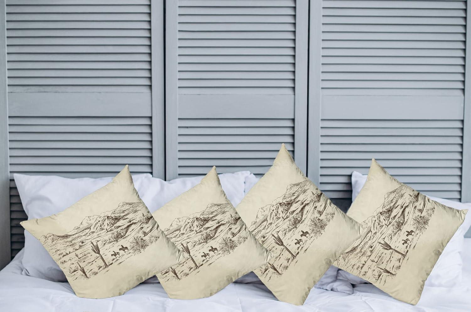 Ambesonne Reversible Pillow Cover (Set of 4)