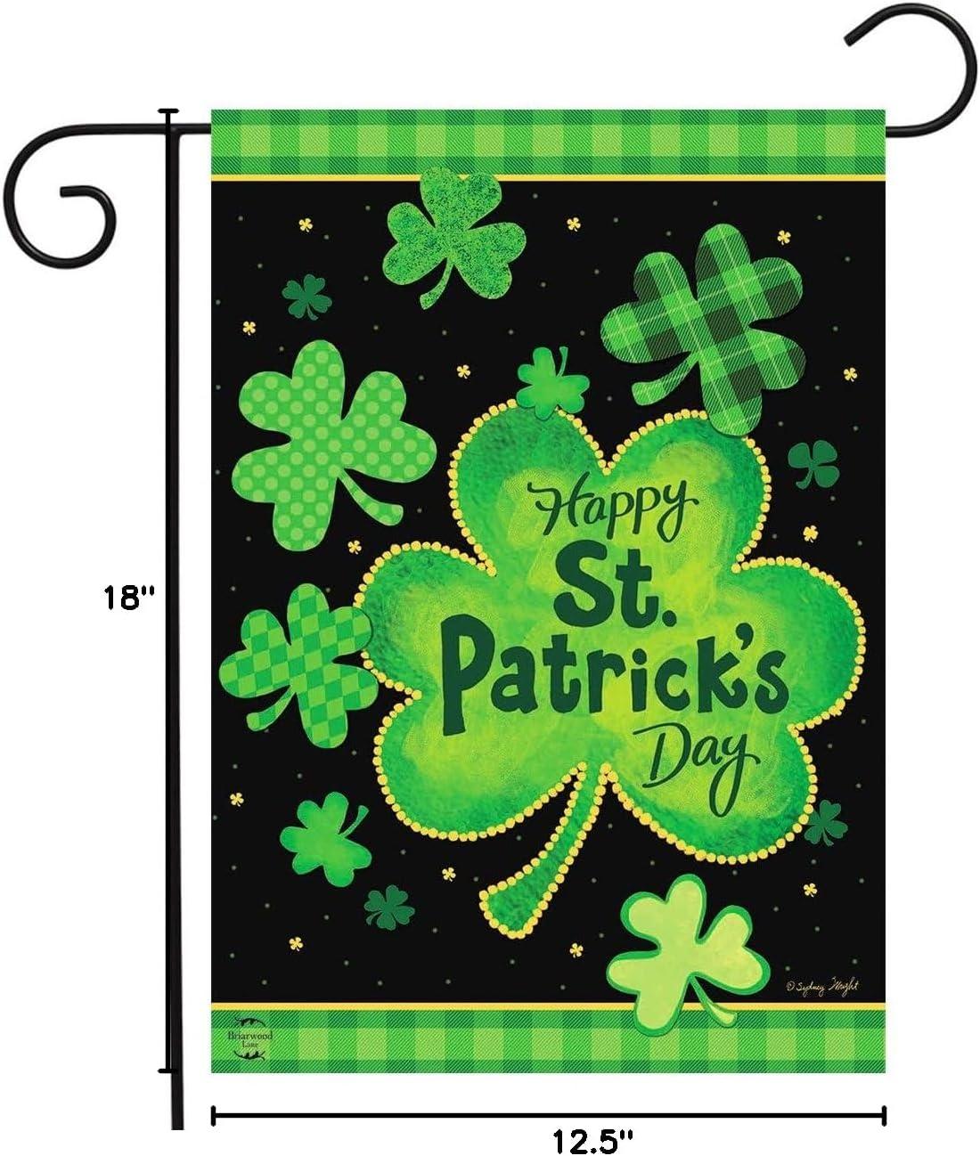 Briarwood Lane St. Patrick's Day Shamrock Garden Flag Patterned C