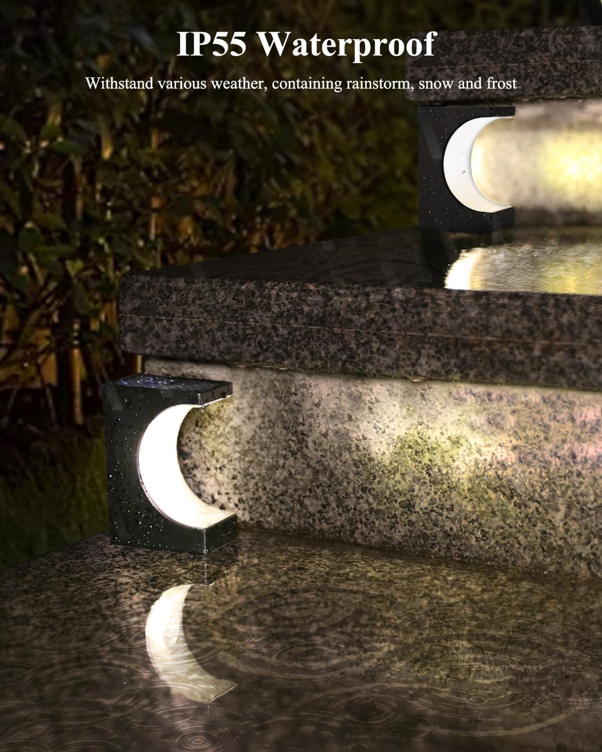 Solar Stair Lights Outdoor 8 Pack