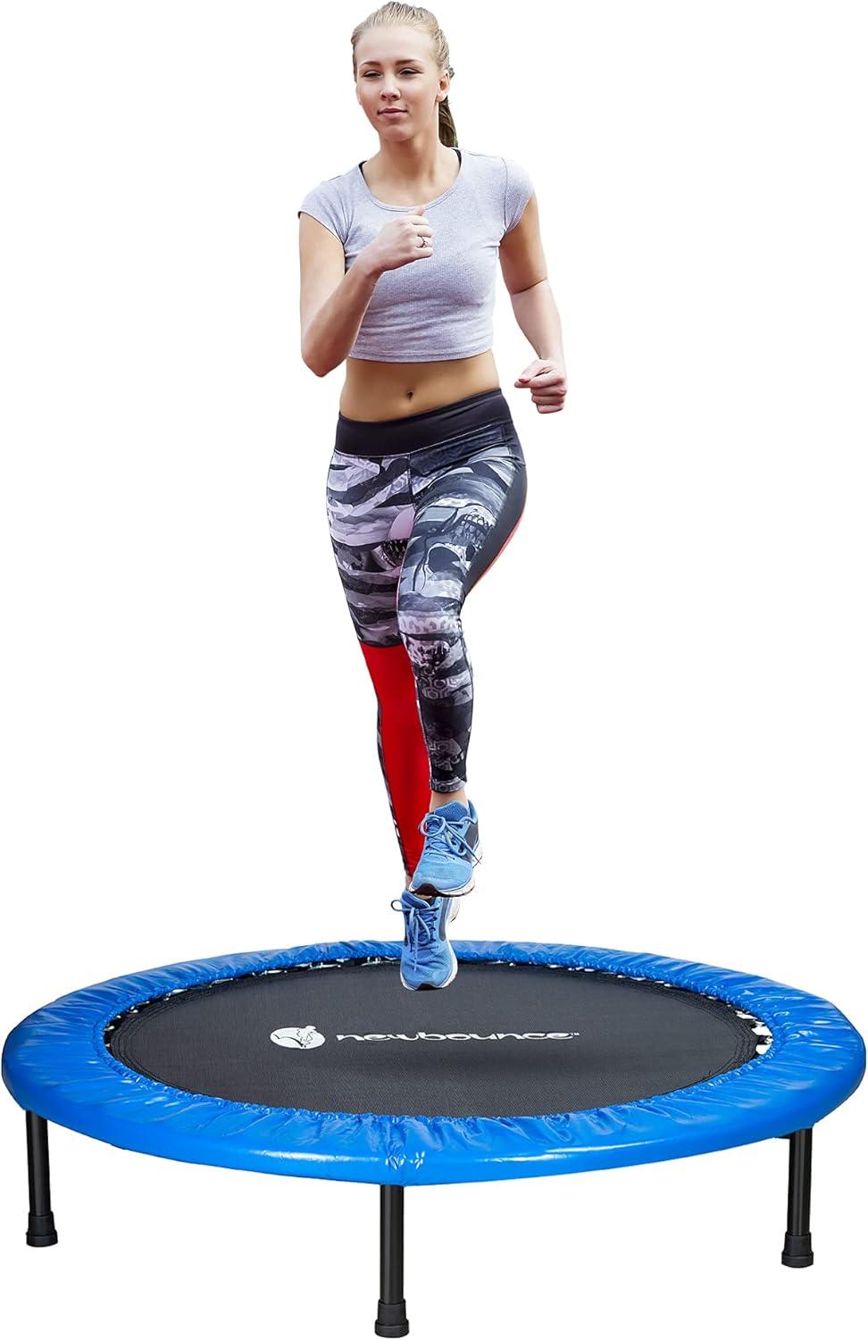 New Bounce New Bounce Mini Trampoline - Foldable Trampoline for Children and Adults - Holds Up to 220 Lbs