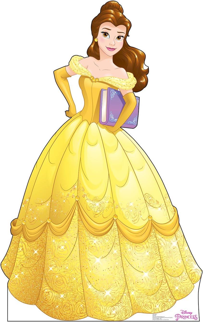 Life-Size Yellow Cardboard Disney Princess Belle Standup