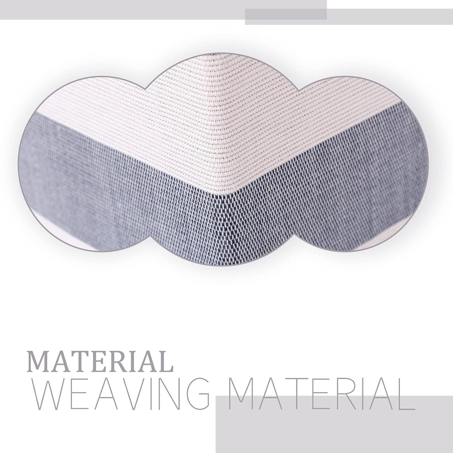 Cube Storage Bins 13×13 Fabric Foldable Box with Handles, Collapsible Organization Basket Set of 4 Large Capacity Drawer for Closet Shelf Cabinet Bookcase Bedroom, Grey-white Stripes