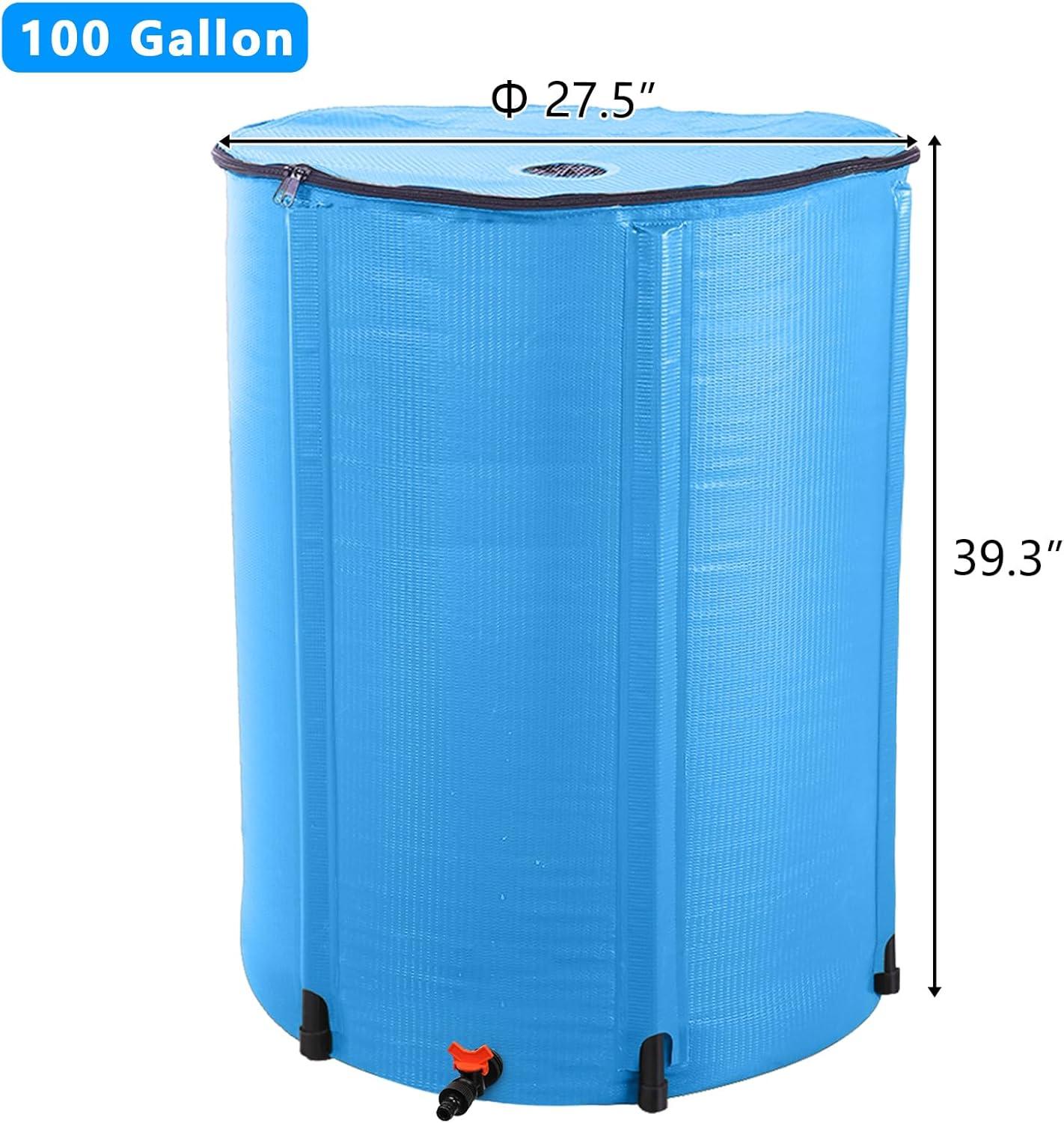 Winado Rain Barrel Patio Water Storage Barrel 200 Gallon Green
