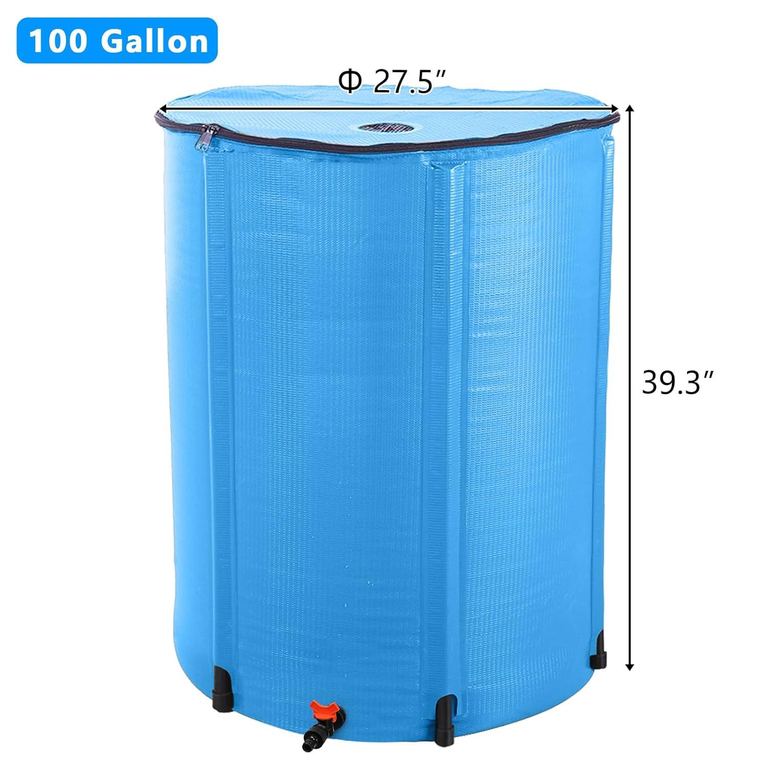 Winado Rain Barrel Patio Water Storage Barrel 200 Gallon Green