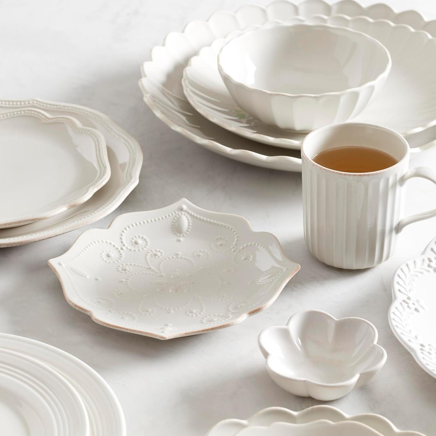 Lenox Wicker Creek 12-Piece White Bone China Dinnerware Set (Service for 4)