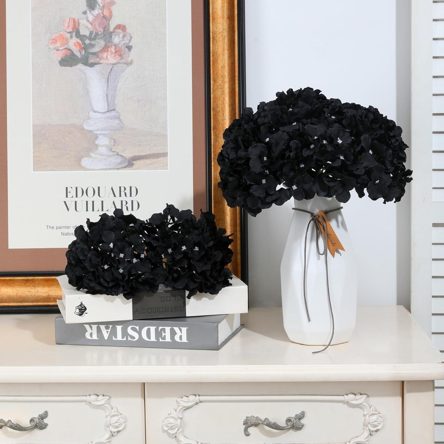 TITOUMI Hydrangea Silk Flowers Heads Blush Pack of 10 Full Hydrangea Flowers Artificial with Stems for Wedding Home Party Shop Baby Shower Décor