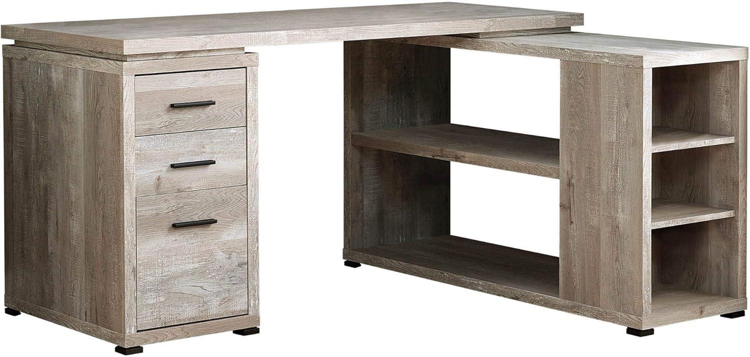 Leomia Computer Desk, Home Office, Corner, Storage Drawers, L Shape, Work, Laptop, Laminate, Black