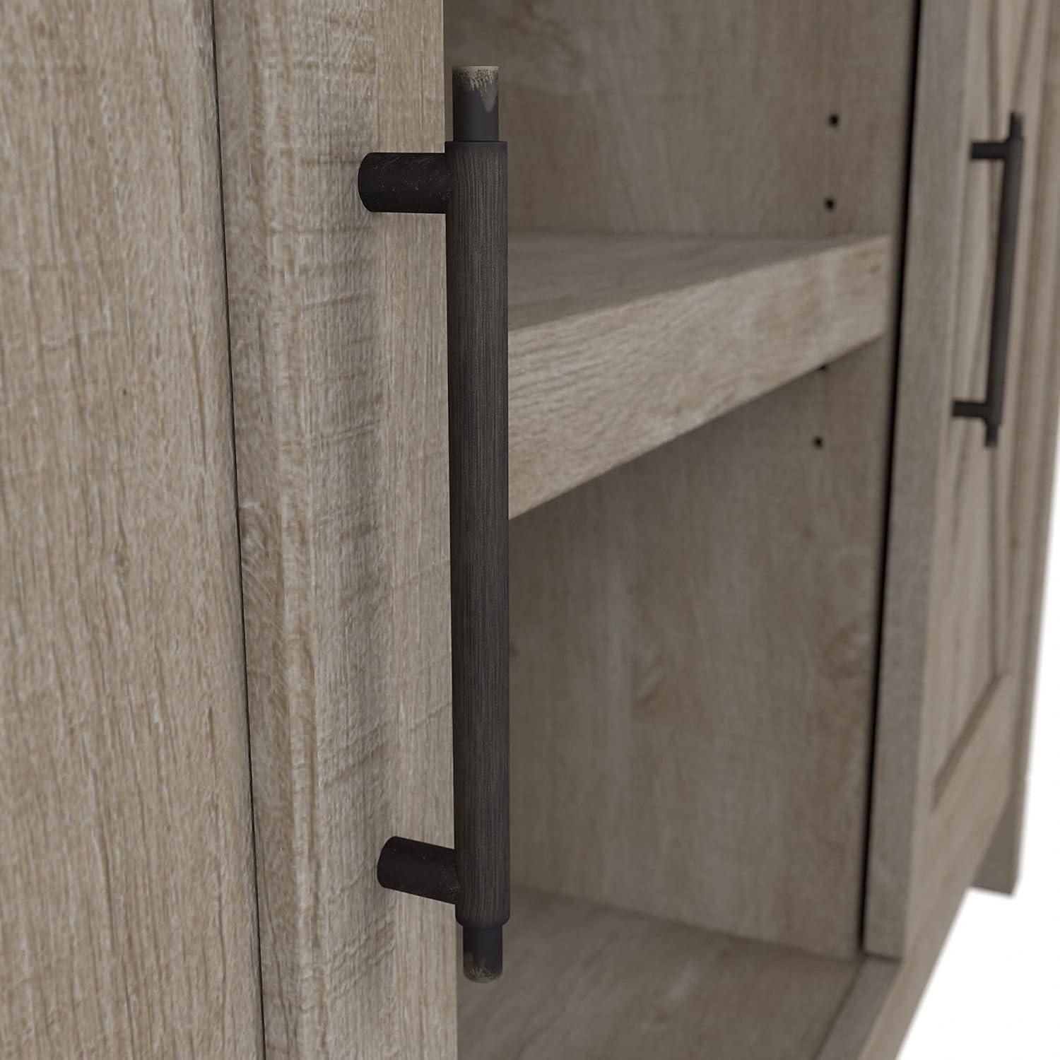 Key West Accent Cabinet with Doors in Washed Gray - Engineered Wood