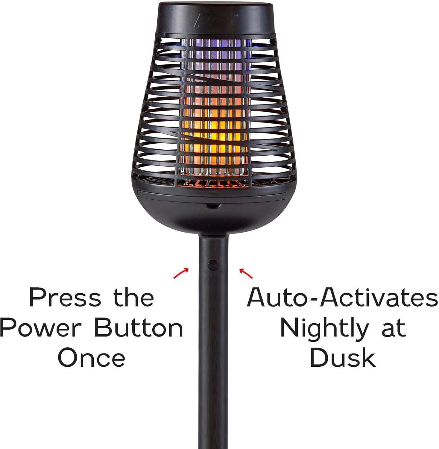 PIC Pic Flickering Flame Solar Bug Zapper Insect Killer Torch