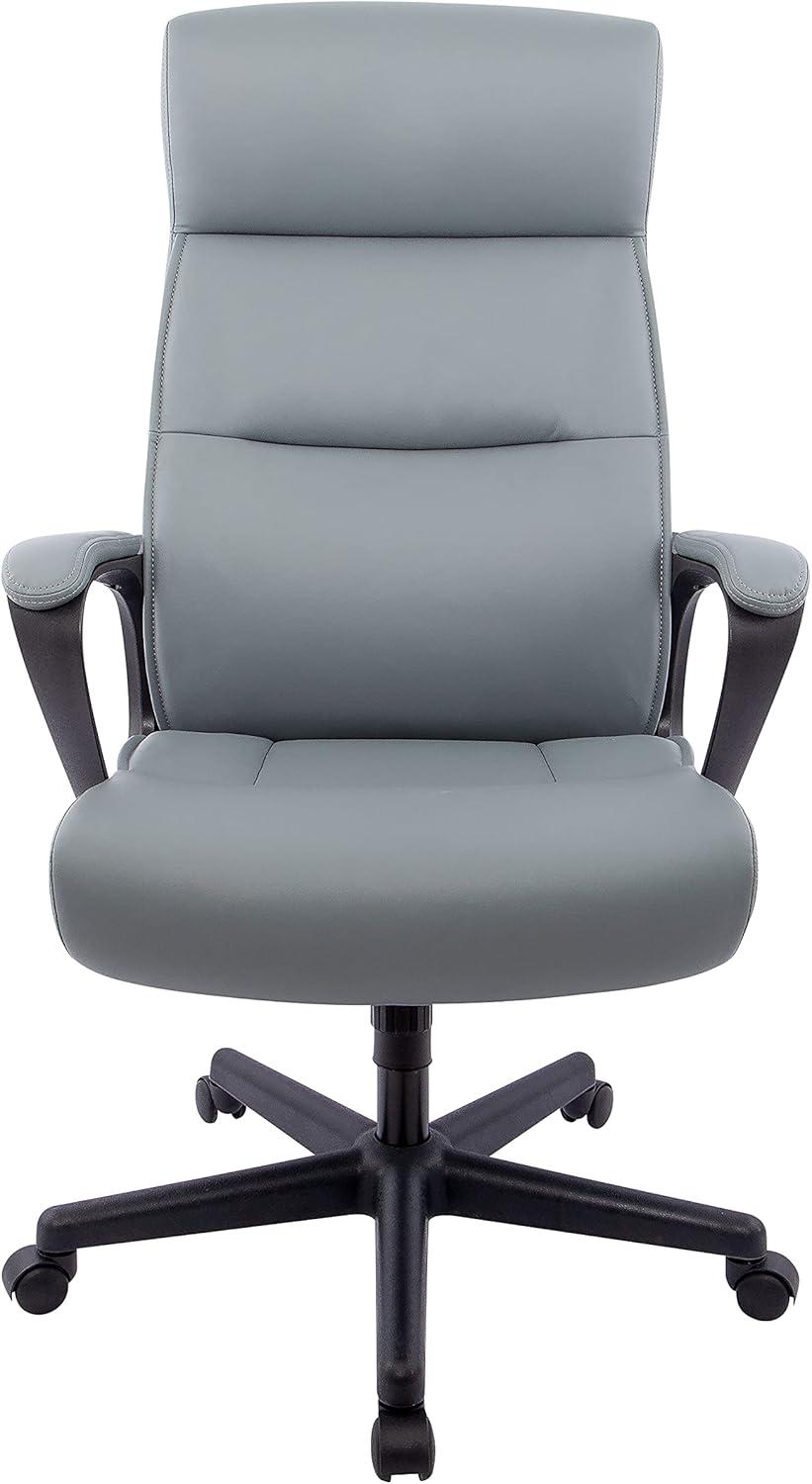 Staples Rutherford Ergonomic Faux Leather Swivel Executive Chair Gray (58677V)