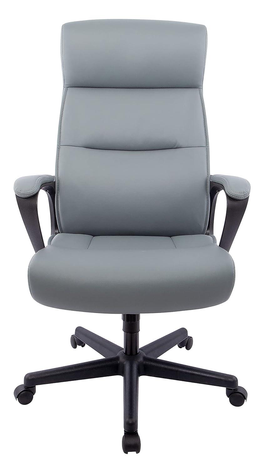Staples Rutherford Ergonomic Faux Leather Swivel Executive Chair Gray (58677V)