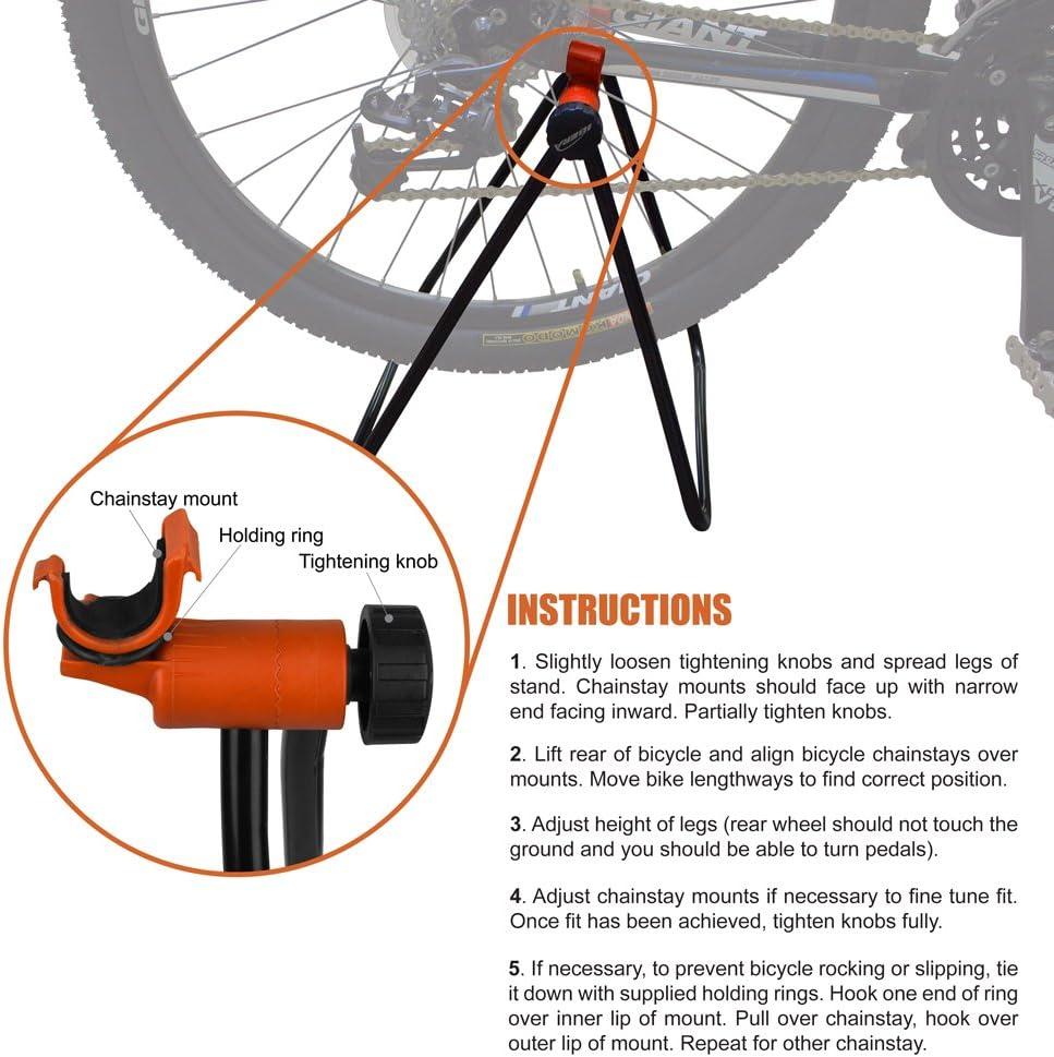 Adjustable Black Steel Foldable Bicycle Repair Stand