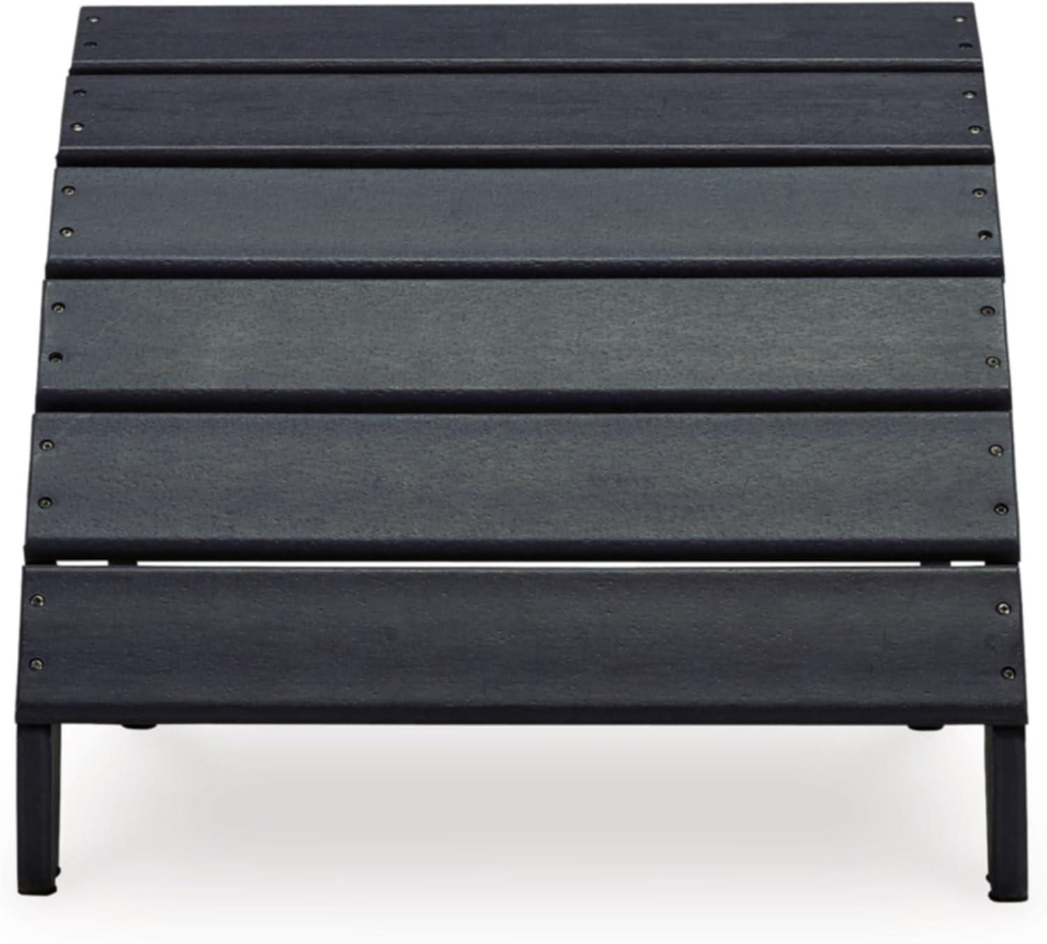 Sundown Treasure Black Slatted Outdoor Ottoman