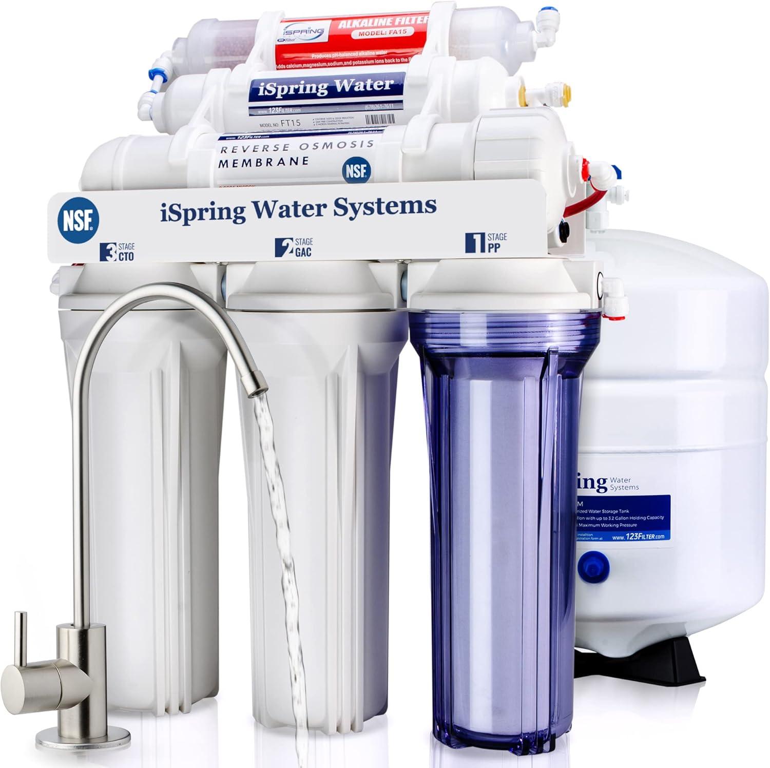 iSpring NSF Certified Drinking Water pH Alkaline Remineralization Filtration System