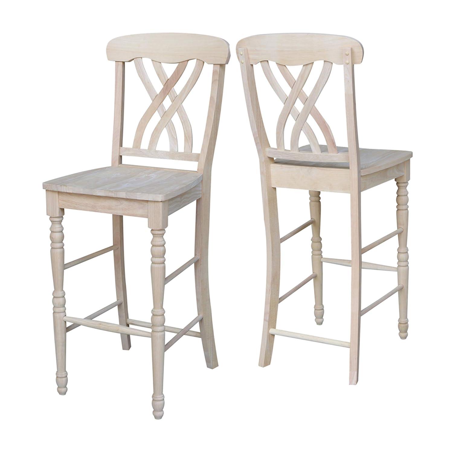 30 in. Seat Height Lattice Bar Height Stool