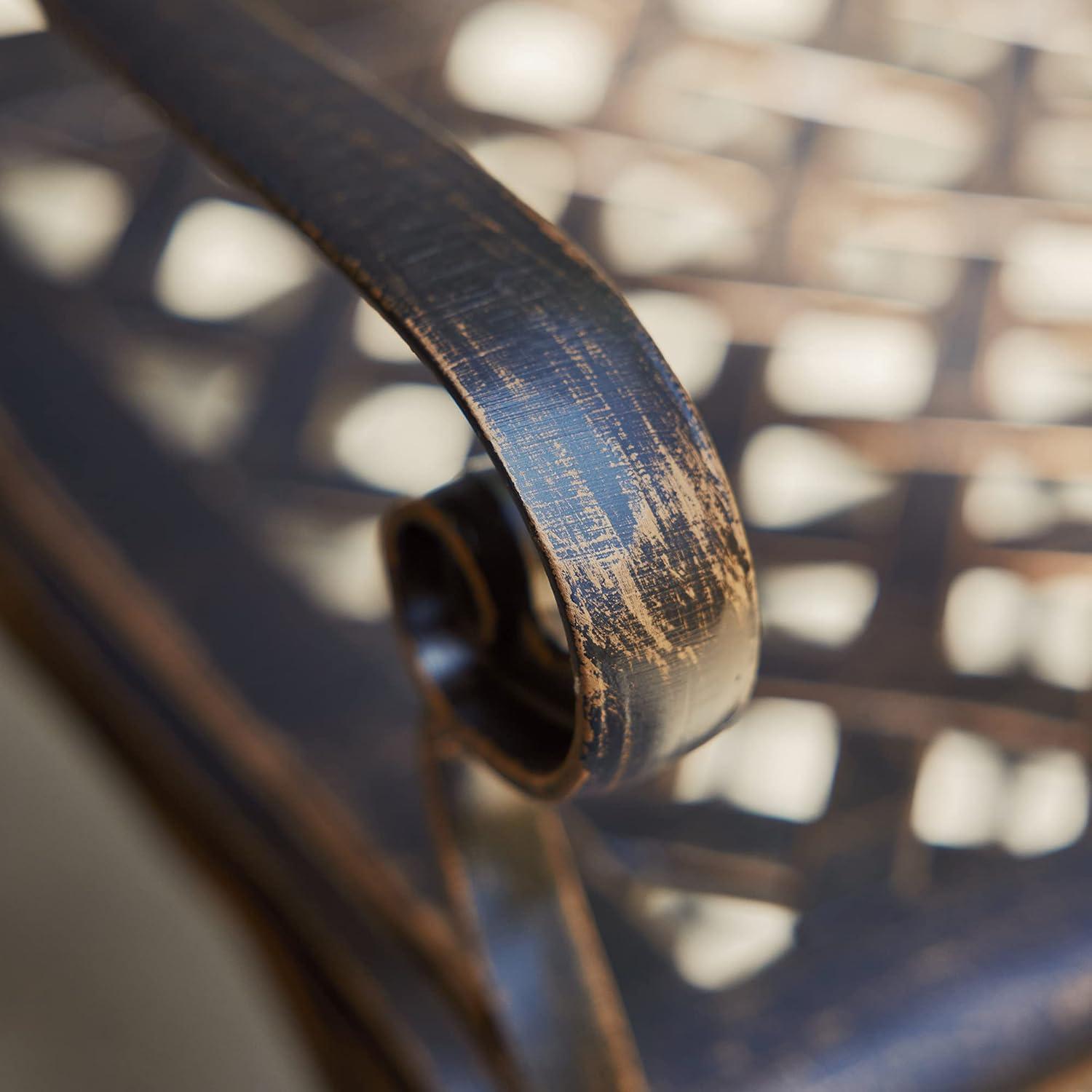 Belleze Antique Copper Outdoor Garden Bench Patio Seat Cast Aluminum