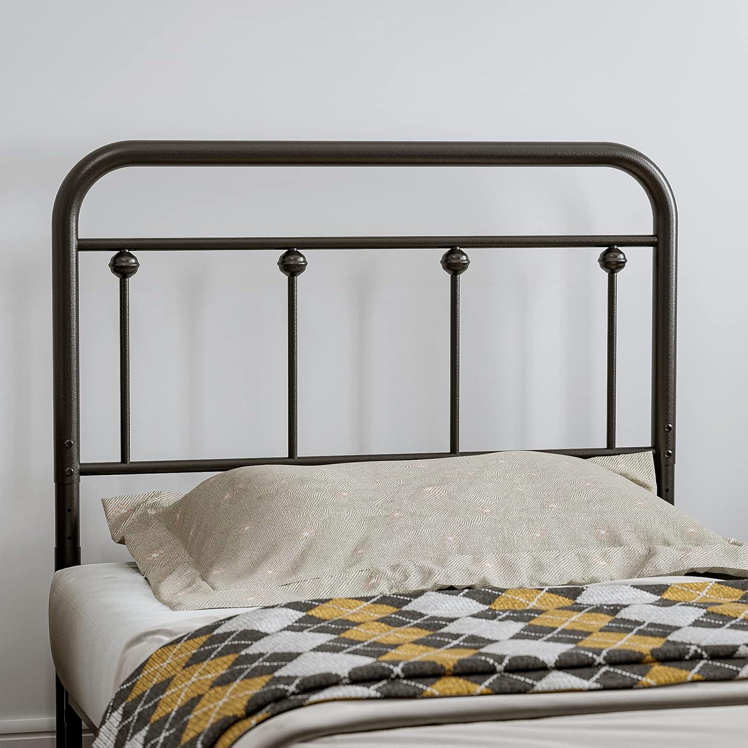 August Grove® August Grove® Metal Headboard - Adjustable Height - Farmhouse Victorian Style