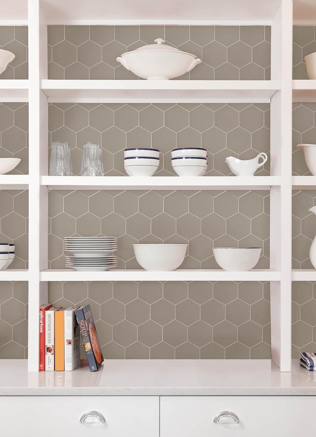 WallPops! Hexagon Peel and Stick Luxury Wall Tiles