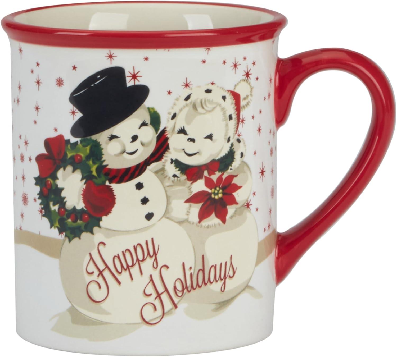 Santa's Retro Christmas Set if 4 Mugs 18 oz