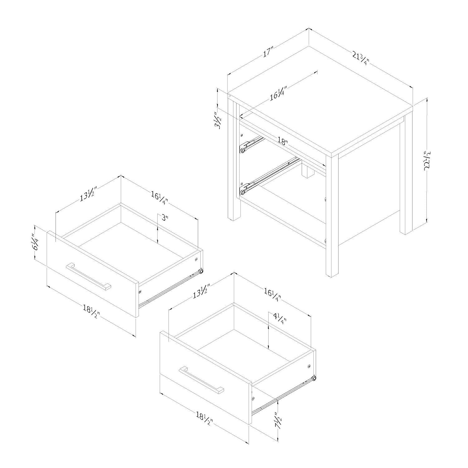 South Shore Gravity 2 - Drawer Nightstand