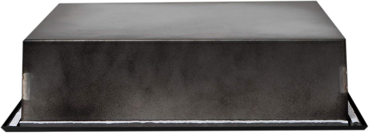 ALFI brand 16" x 16" Black Matte Stainless Steel Square Single Shelf Bath Shower Niche