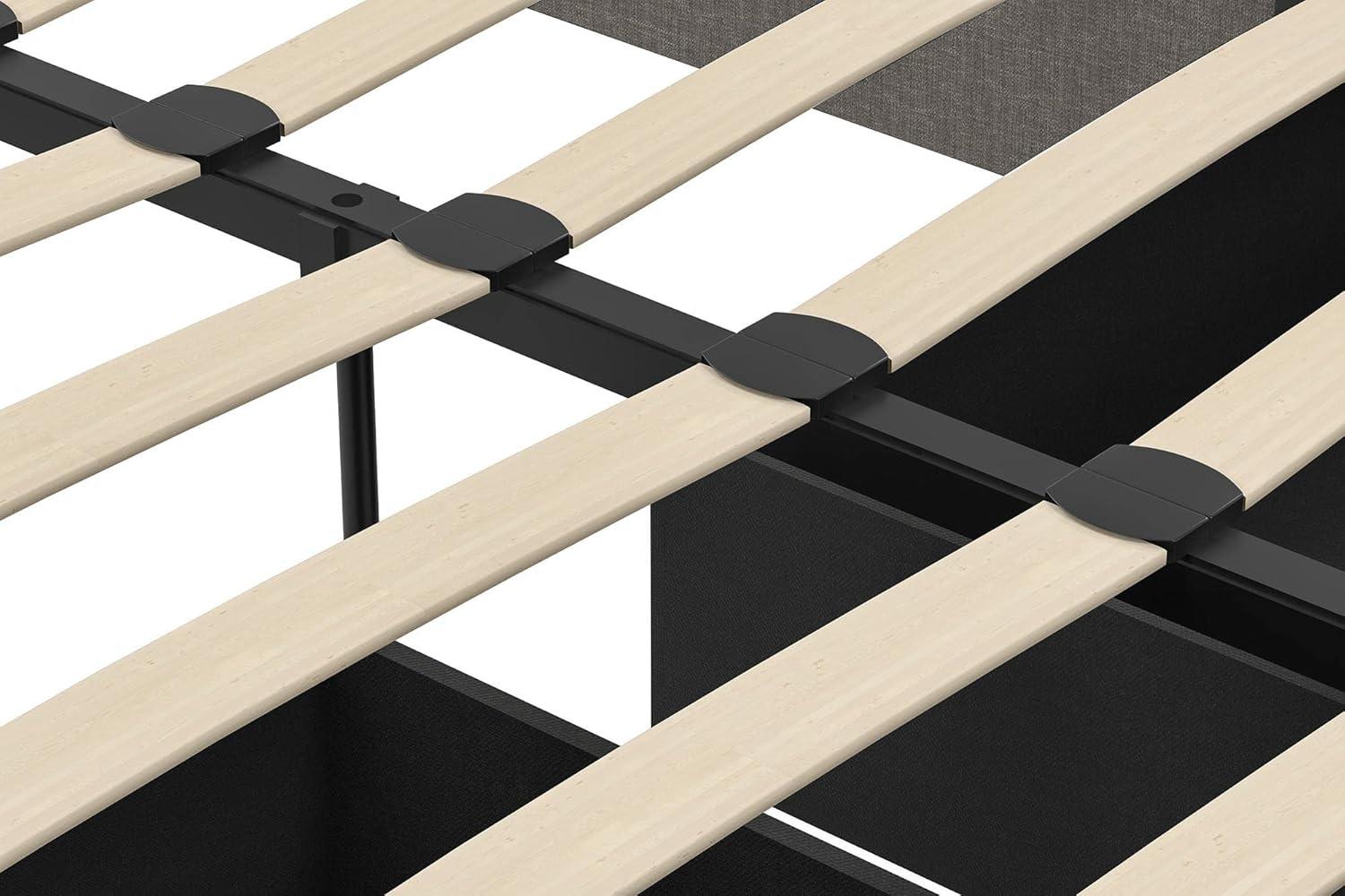 DHP Maven Platform Bed with Storage, Full, Gray Linen