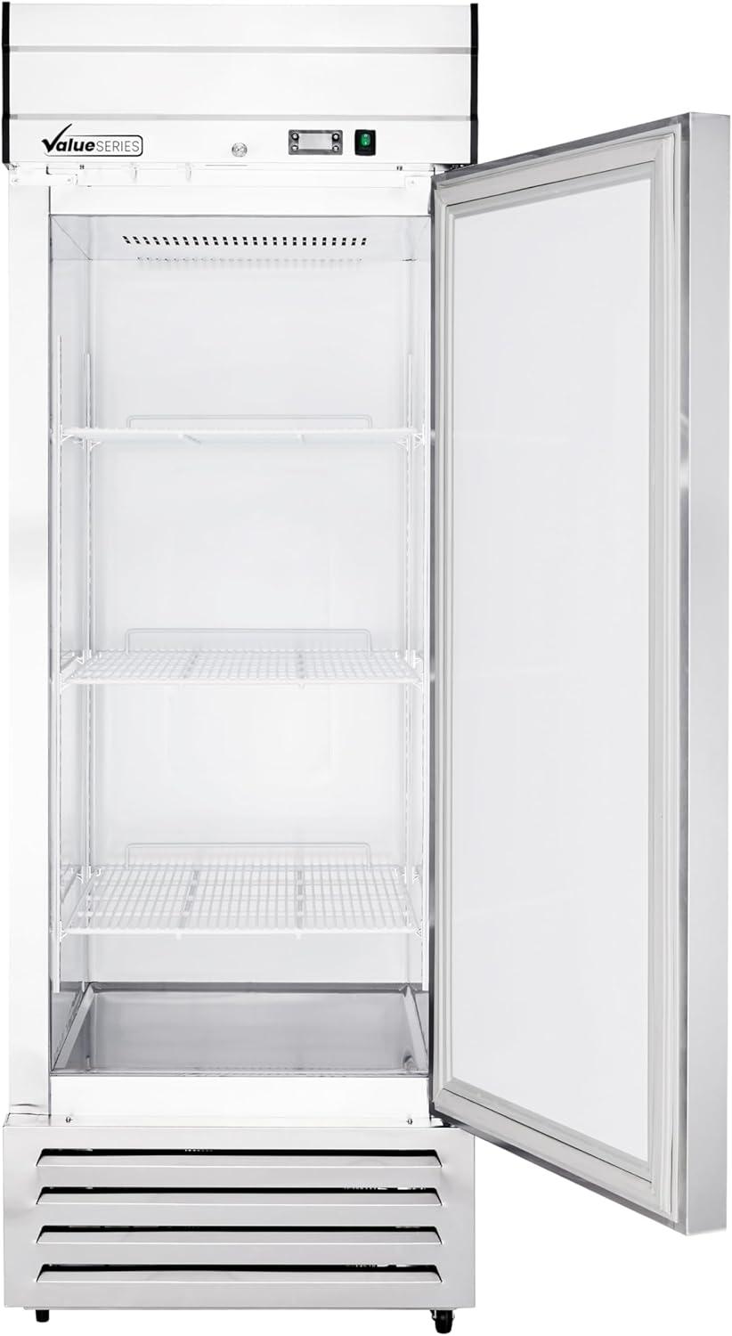 27" Stainless Steel Commercial Reach-In Refrigerator with Bottom Mount Compressor