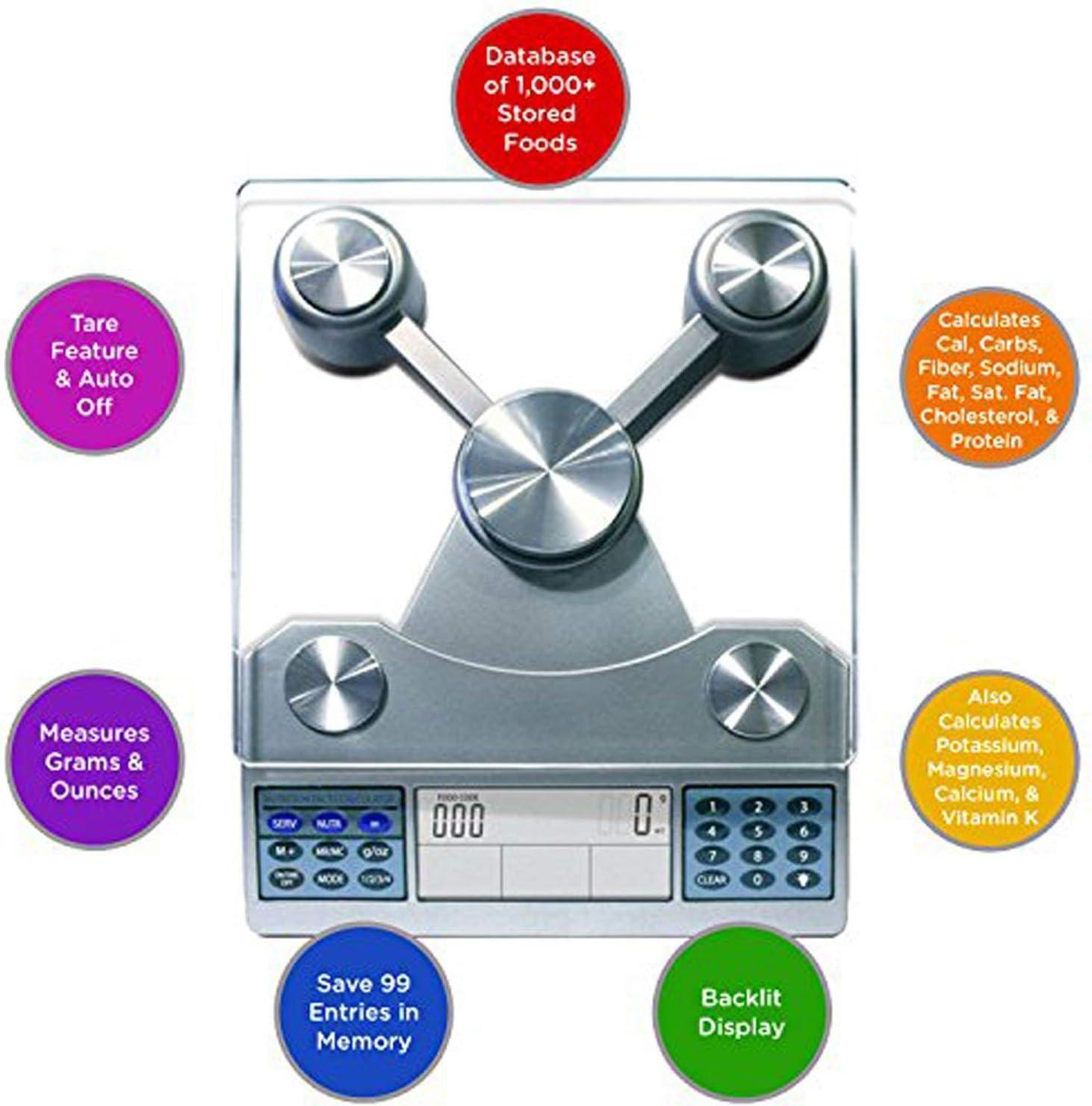 EatSmart Digital Nutrition Food Scale with Glass Platform