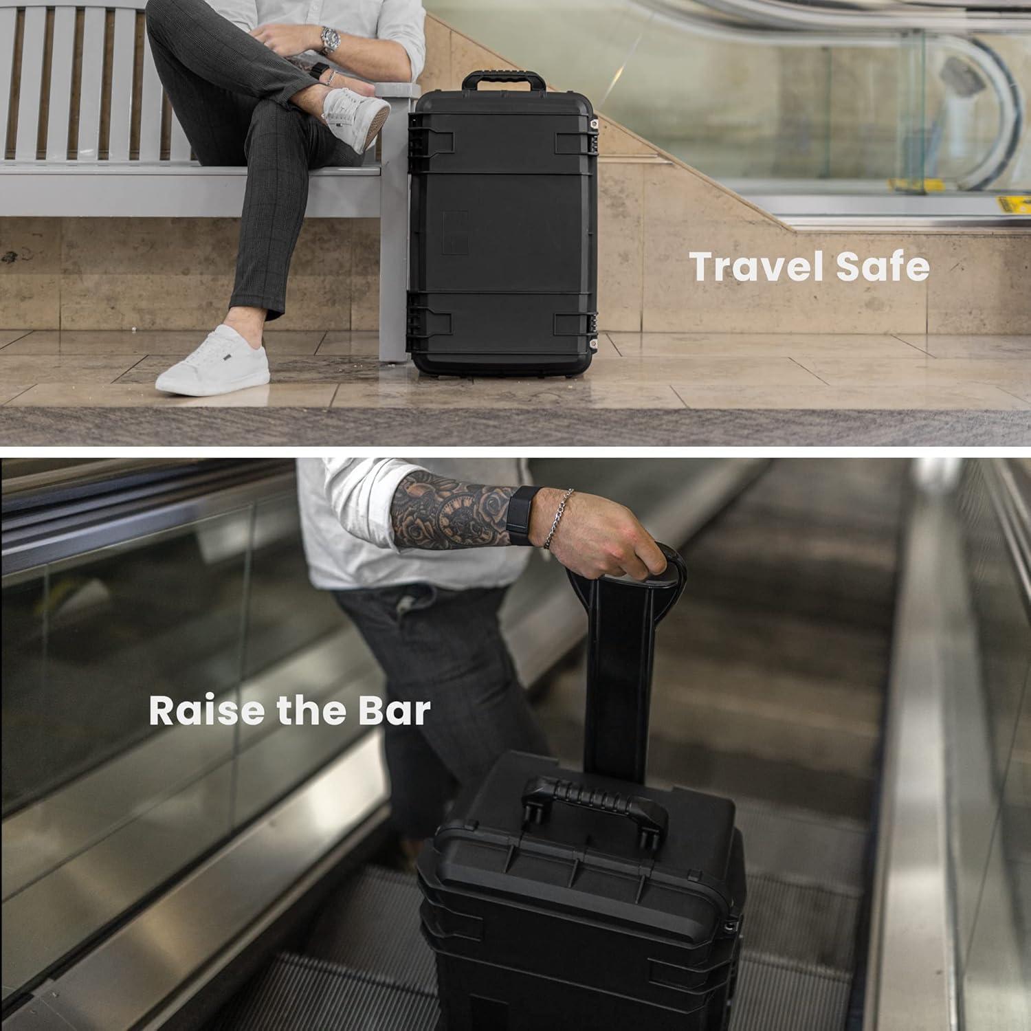 Seahorse 920 Wheeled Case with Foam- Black