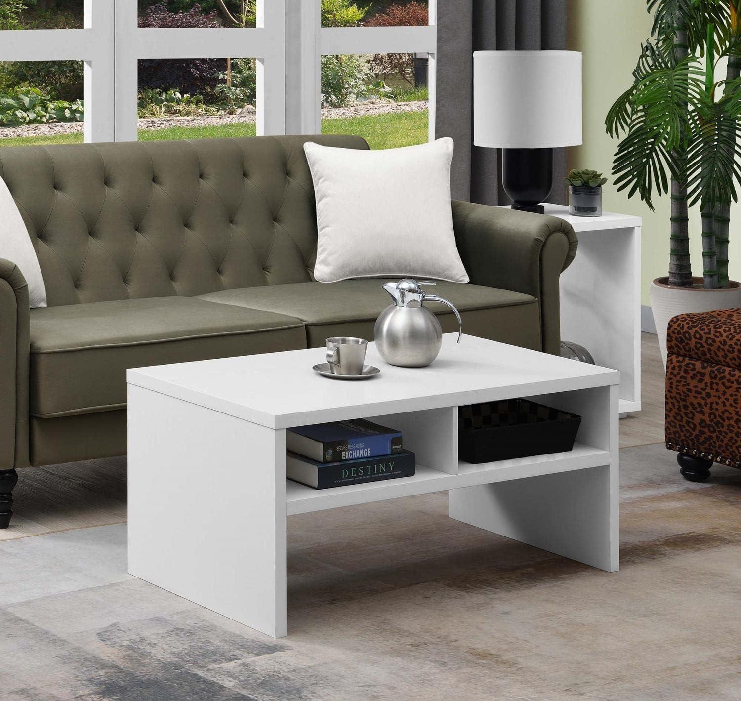 Convenience Concepts Northfield Admiral Deluxe Coffee Table with Shelves, Multiple Finishes