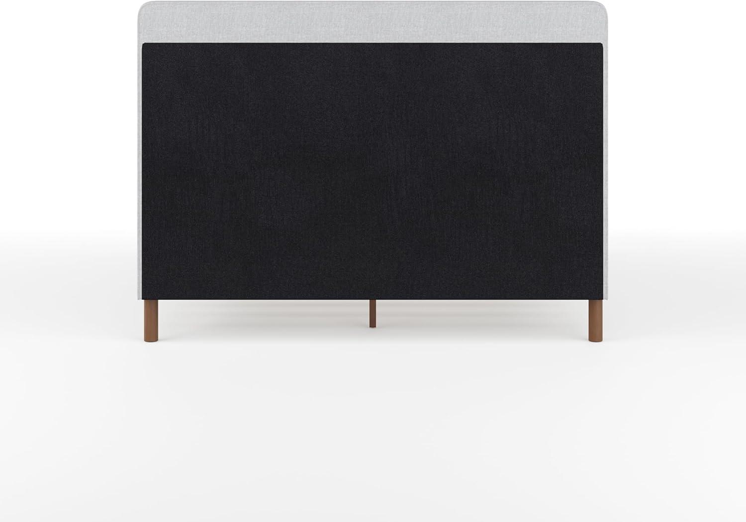 Martha Stewart Martha Stewart Britta Upholstered Platform Bed With Piped Detail Headboard