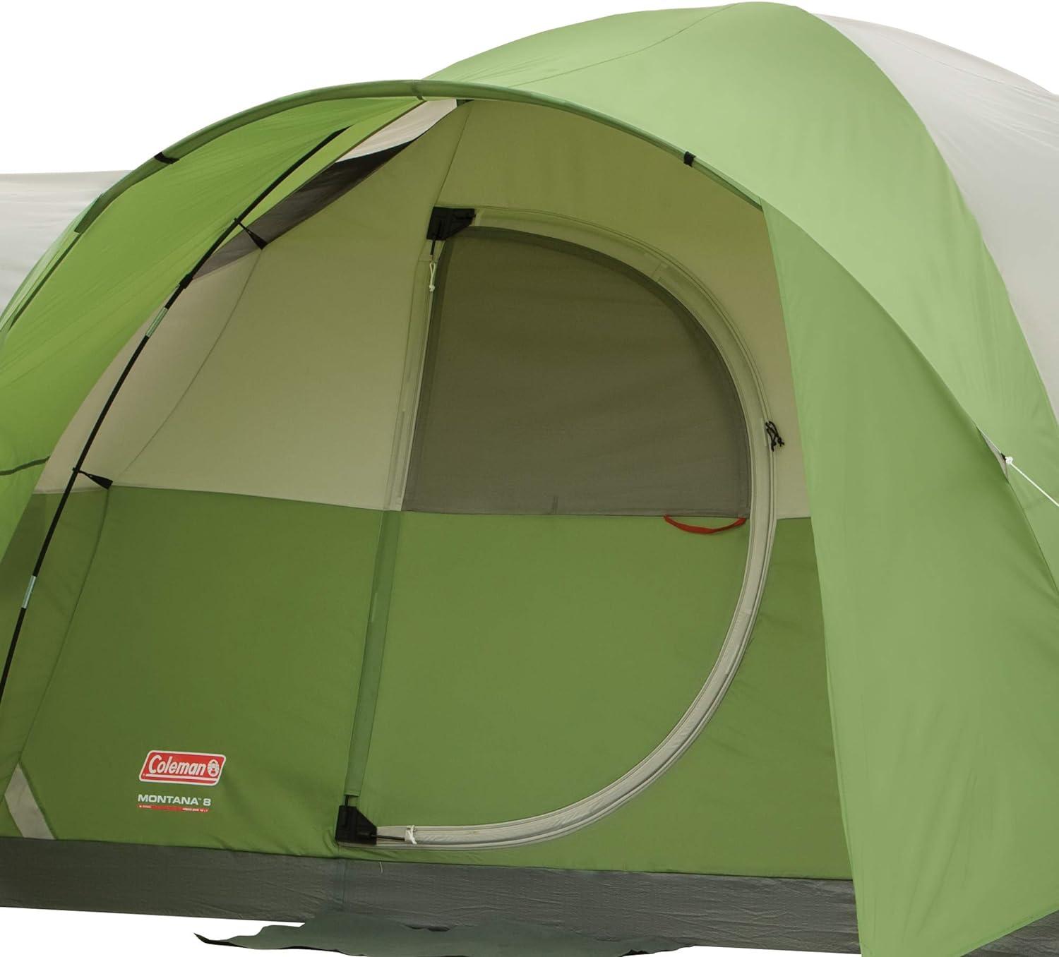 Coleman Montana 8-Person Dome Tent, 1 Room, Green