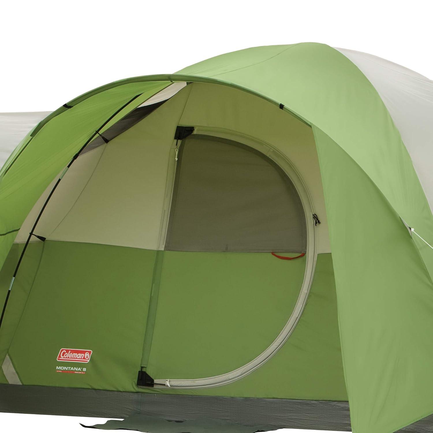 Coleman Montana 8-Person Dome Tent, 1 Room, Green