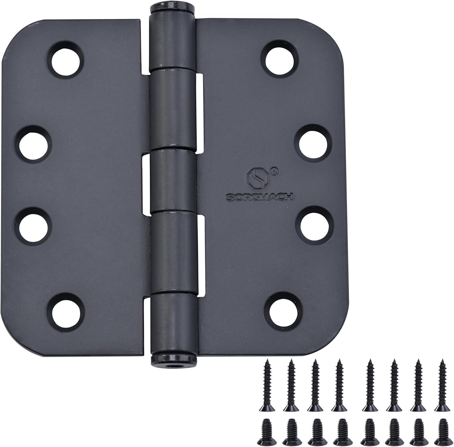 4" Ball-Bearing Door Hinges, 5/8" Radius Corner (Set of 2)