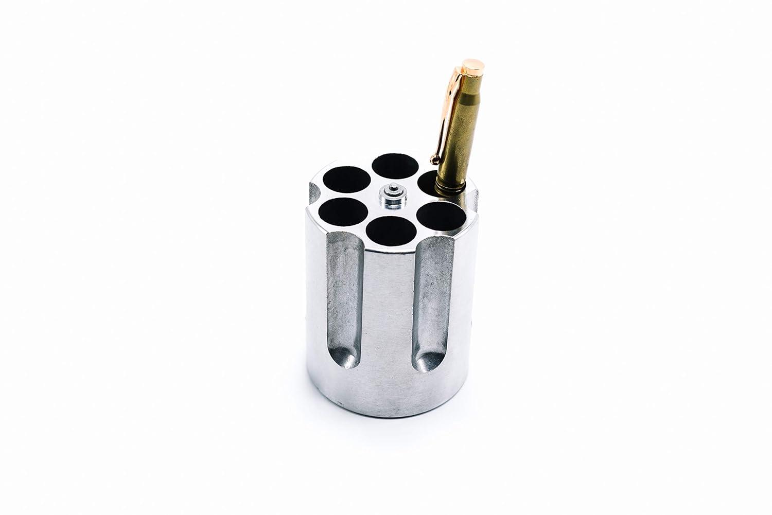 CBG CBG-1007 Portalápices con Cilindro de Revólver Aluminio Fundido&44; Plata