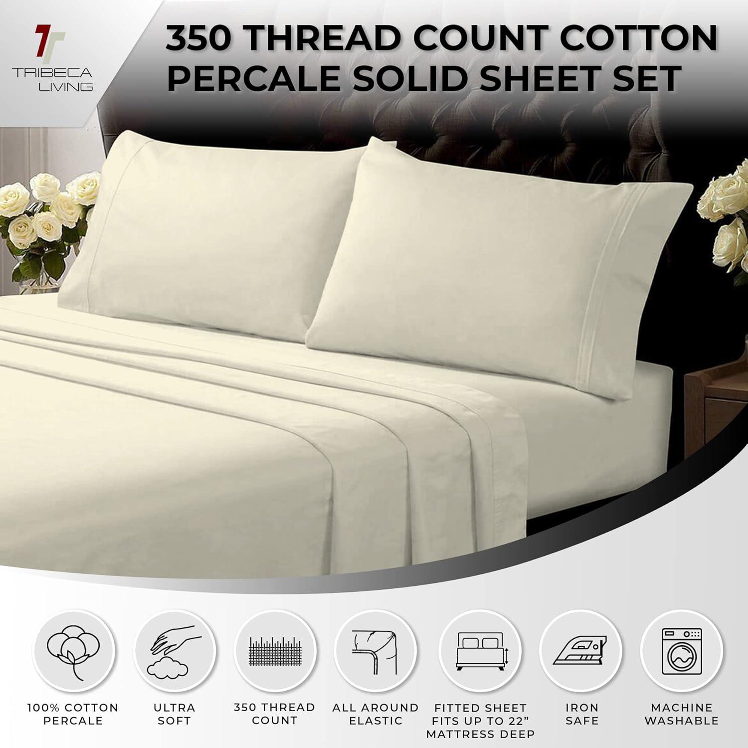 Tribeca Living 100% Cotton Sheet Set