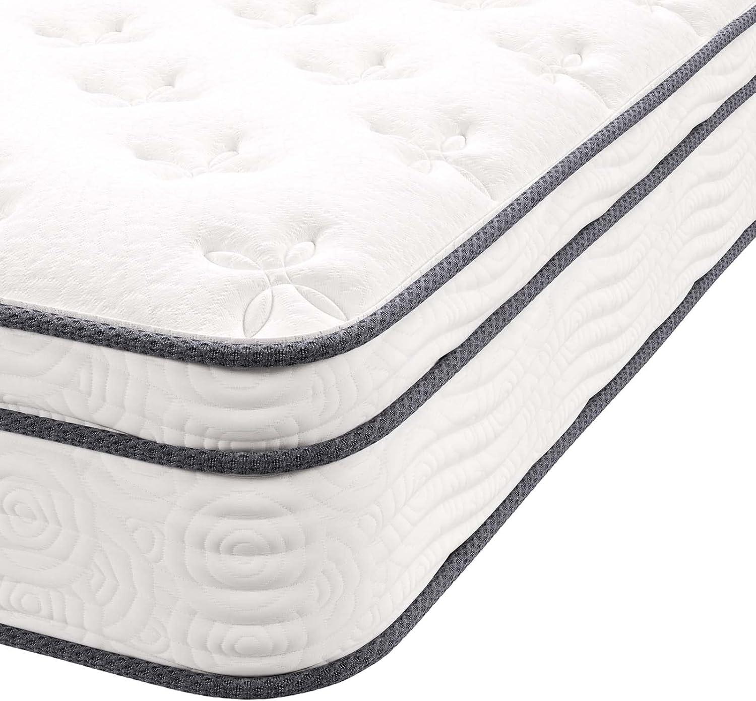 Modway Jenna 10" Innerspring and Foam Twin XL Mattress in White