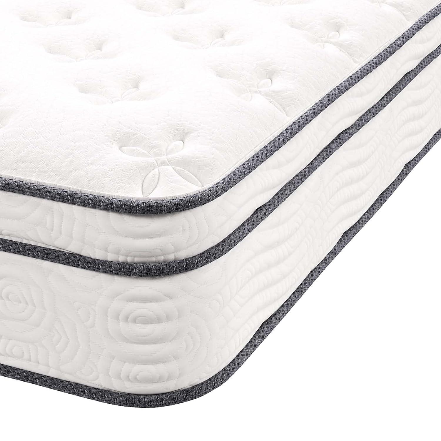 Modway Jenna 10" Innerspring and Foam Twin XL Mattress in White