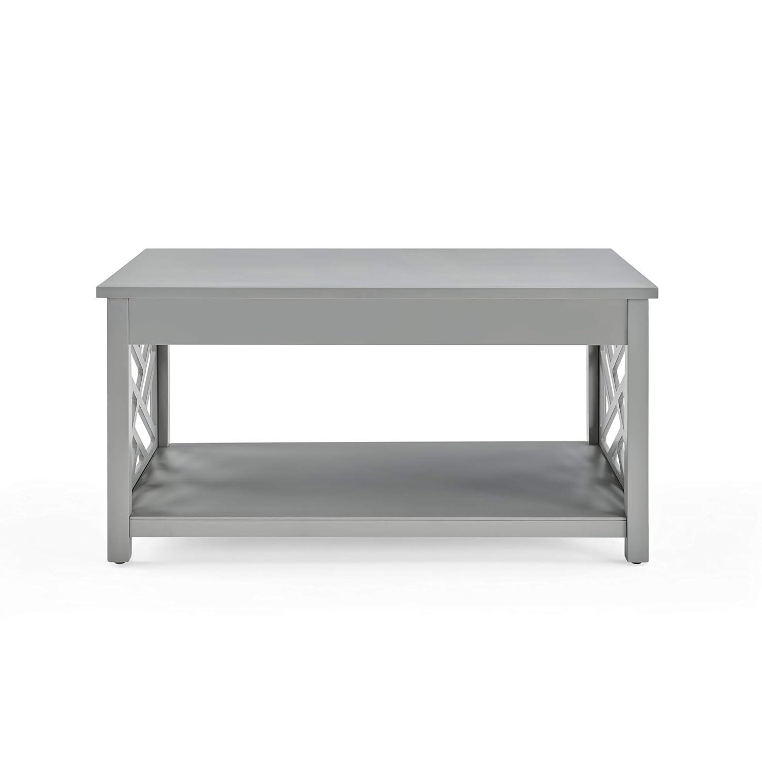 Alaterre Furniture Coventry 36 in. Entryway/Console/Sofa Table 3-Piece Set with Coffee Table, End Table & Tray Shelf, Gray