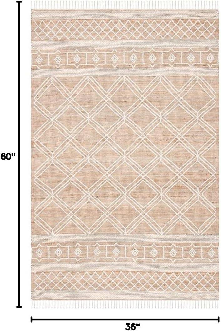 Kilim KLM454 Hand Woven Area Rug - Natural/Ivory - 3'x5' - Safavieh.