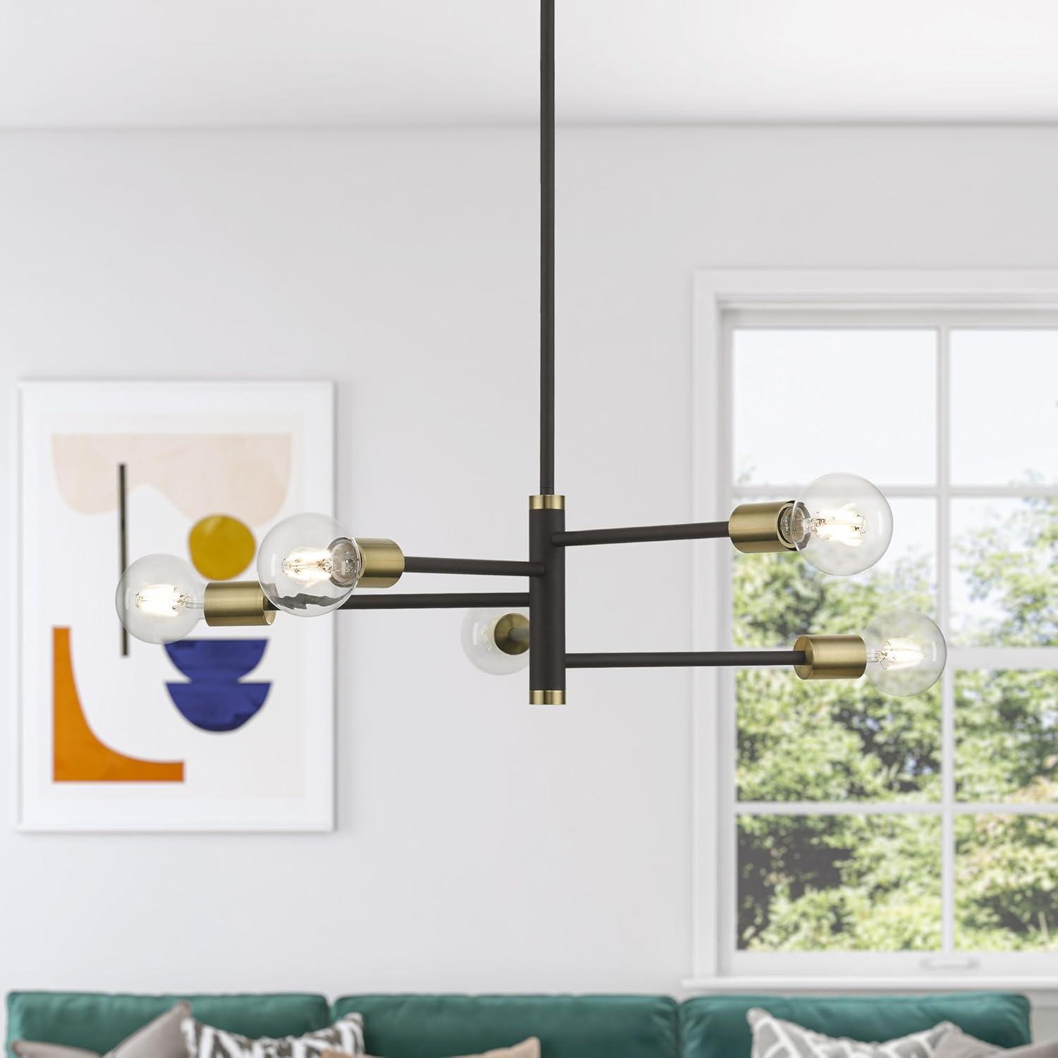 Livex Lighting Bannister 5 - Light Chandelier in  Black