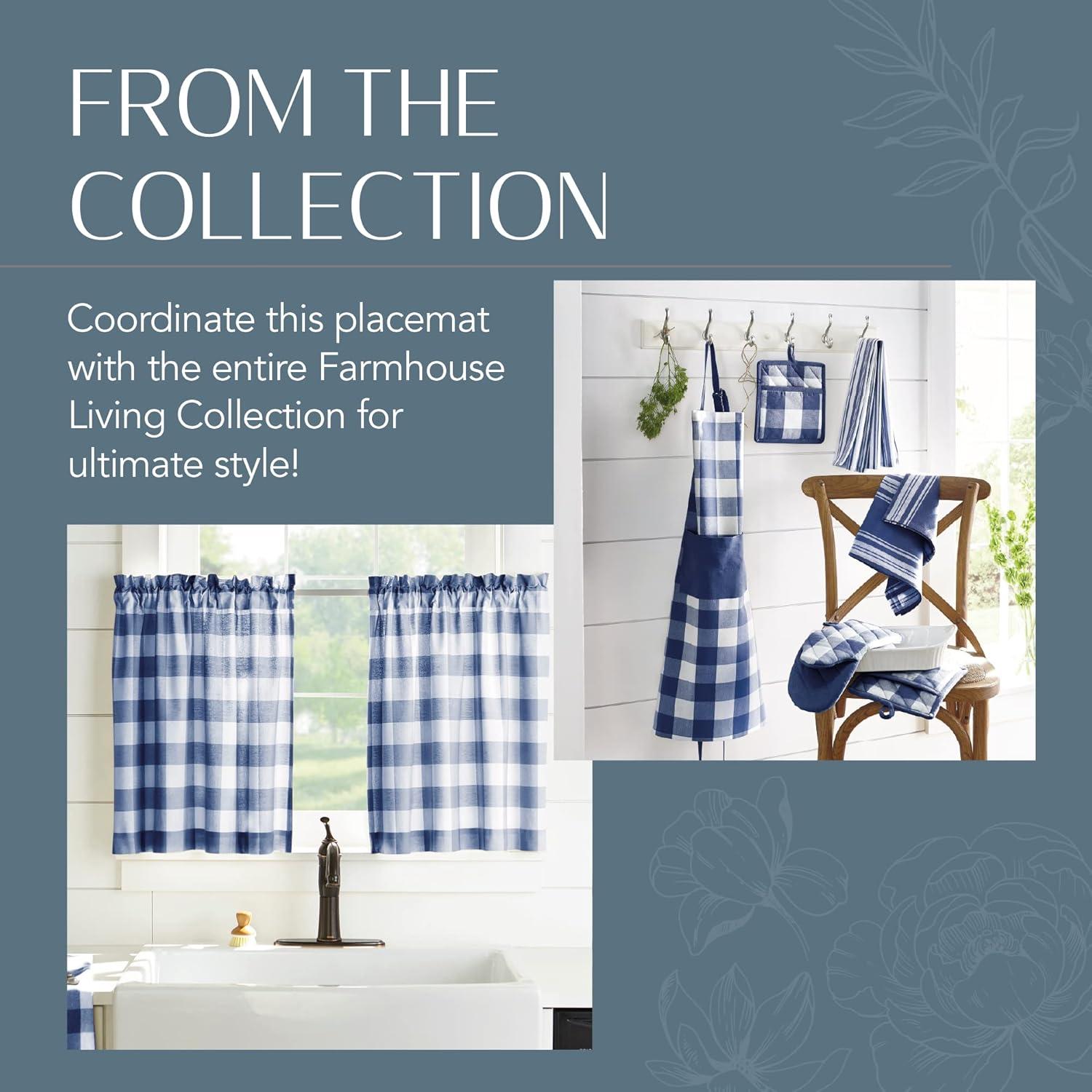 Farmhouse Living Buffalo Check Placemats in Blue (Set of 4)