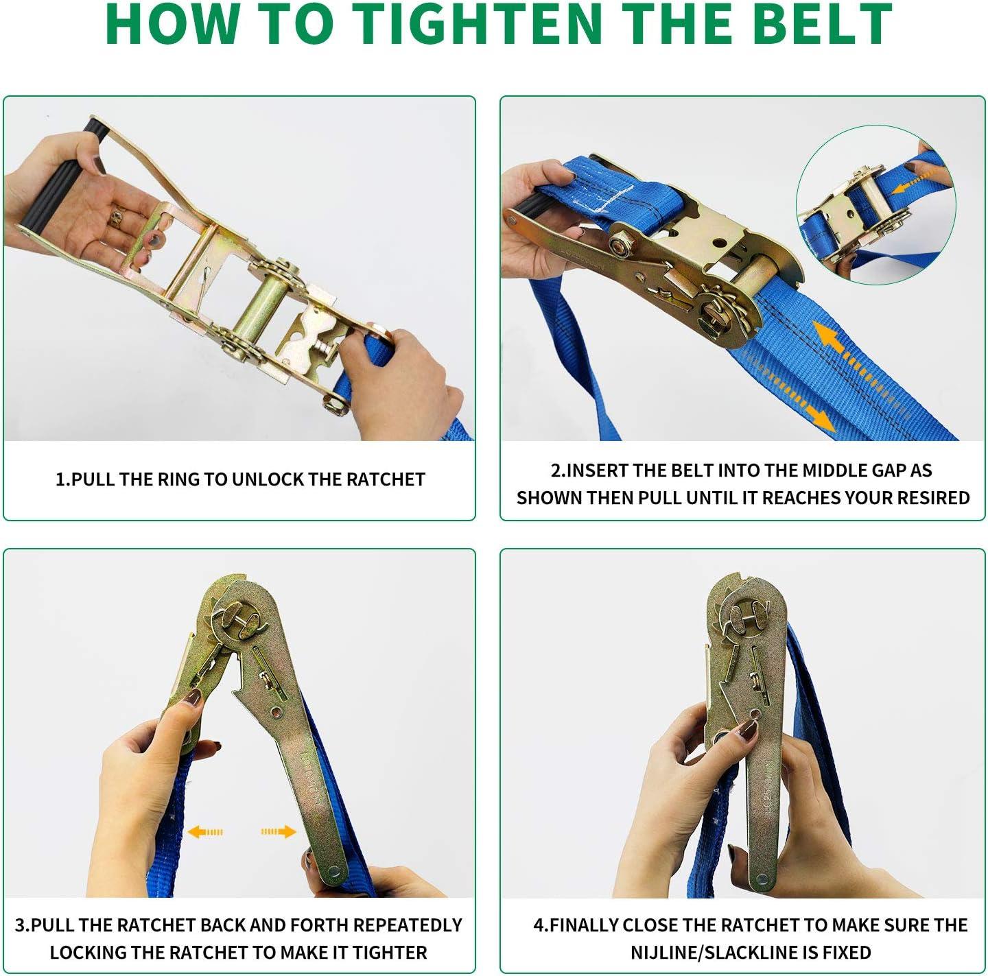 Ninja Warrior Obstacle Course Kit for Kids Ninja Slackline with 10 Accessories Monkey Bars, Ladder, Climbing Rope, Gym Rings, Swing, Monkey Fist for Backyard Training Equipment