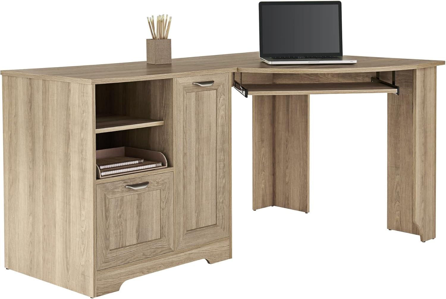 Realspace® Magellan 60"W Corner Computer Desk, Blonde Ash