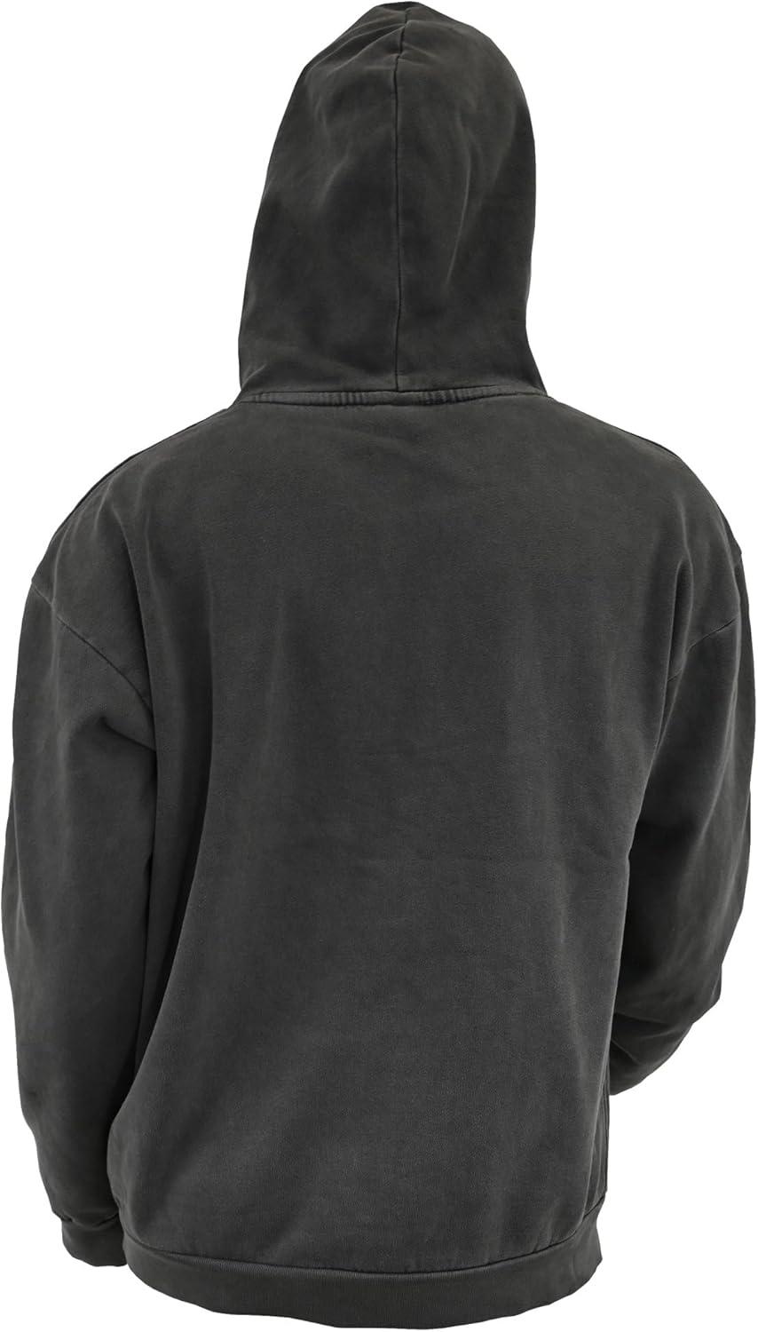 Expert Brand USA-Made Men's Oversized Heavyweight Cotton Pullover Hoodie Charcoal XL