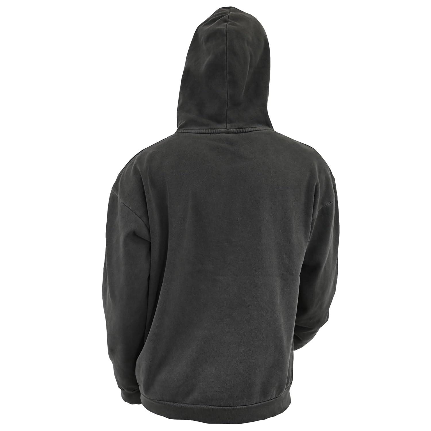 Expert Brand USA-Made Men's Oversized Heavyweight Cotton Pullover Hoodie Charcoal XL