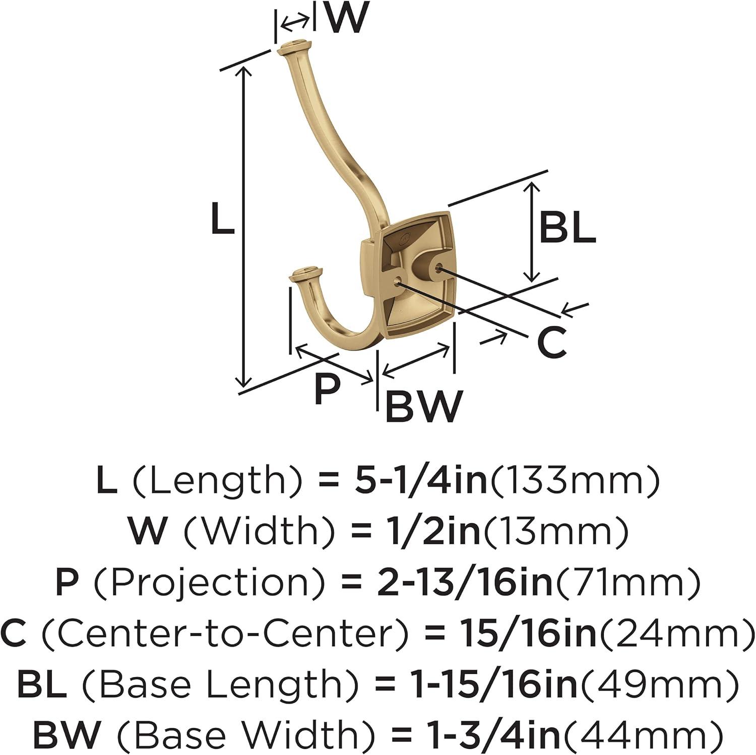 Kinsale Transitional Double Prong Decorative Wall Hook