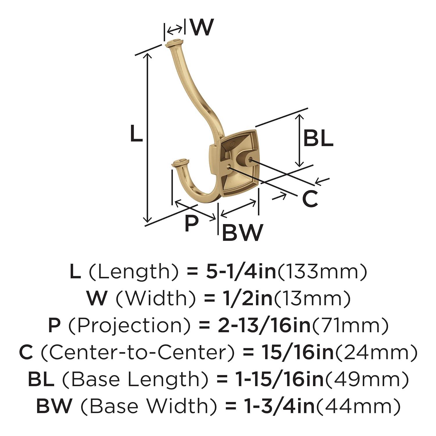 Kinsale Transitional Double Prong Decorative Wall Hook